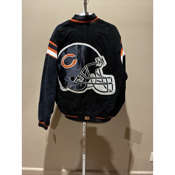 NFL Chicago Bears Leather Men’s Jacket In L Size New With Tags - Picture 4 of 7